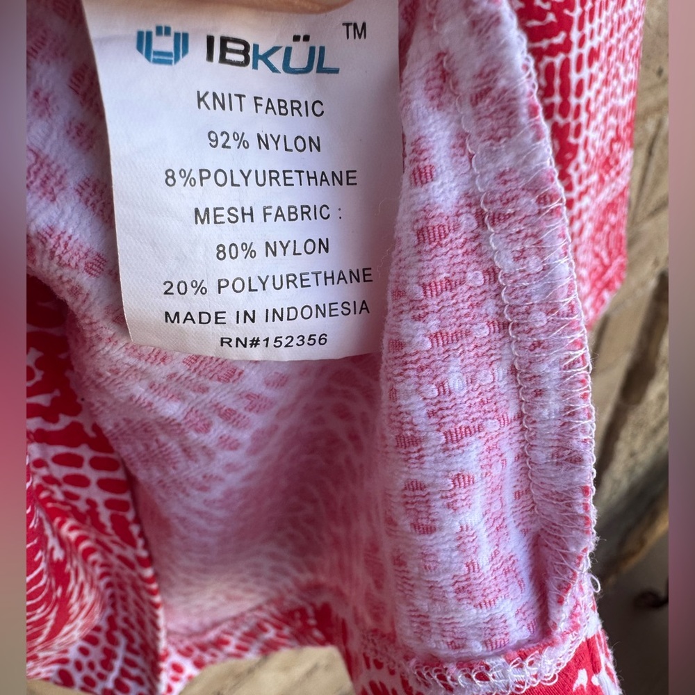 IBKUL Women's CORAL Patterned Half-Zip Top SIZE M - Picture 5 of 7
